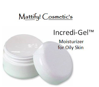 Light Weight Gel Moisturizer for Oily Skin: Incredi-Gel by Mattify Cosmetics Vegan Skincare Products for Acne Prone Skin, Hydrator That Will Not Clog Pores or Cause Breakouts 