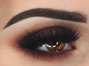 Matte dark brown smoky eye look mattify cosmetics vegan makeup 