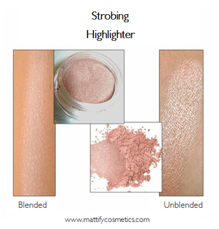 powder highlighter for strobing mattify cosmetics long lasting makeup for oily skin oil absorbent highlighter for glowing skin looks product swatch