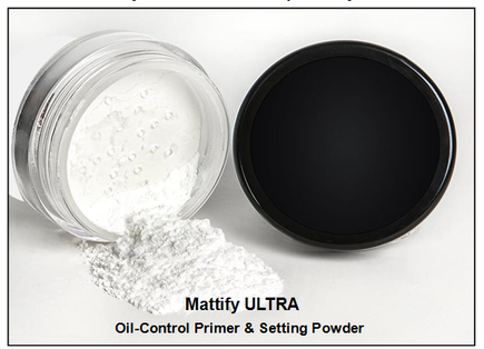 best oil-control face powder for oily skin mattifying matte transparent vegan cruelty-free makeup products ultra powder by mattify cosmetics for matte skin