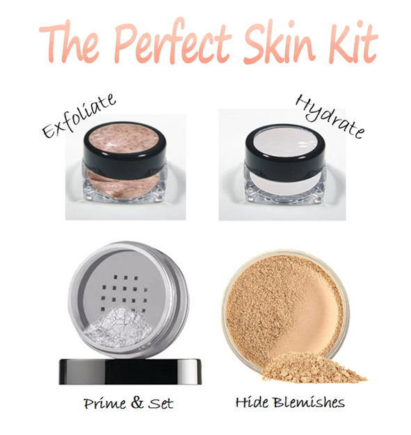 Makeup for oily skin kit by Mattify cosmetics comes complete with exfoliator to get rid of blackheads and unclog pores plus light weight moisturizer for acne prone skin to prevent peeling along with ultra matte powder for oily skin that doubles as primer and long lasting foundation to cover blemishes without clogging pores 