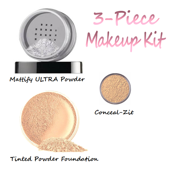 Long lasting natural oil control makeup for oily skin by Mattify cosmetics products for acne prone skin setting powder to control oil products to prevent pores from getting clogged and light weight concealer that won’t cause breakouts  