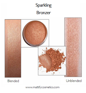 sparkly bronzer for faux tan skin mattify cosmetics long lasting makeup for oily skin natural products
